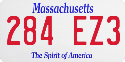 MA license plate 284EZ3