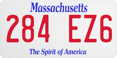 MA license plate 284EZ6