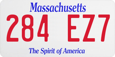 MA license plate 284EZ7