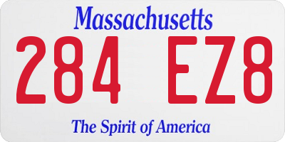 MA license plate 284EZ8