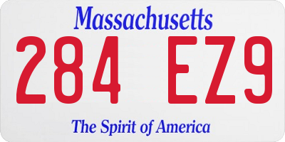 MA license plate 284EZ9