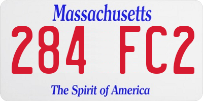 MA license plate 284FC2
