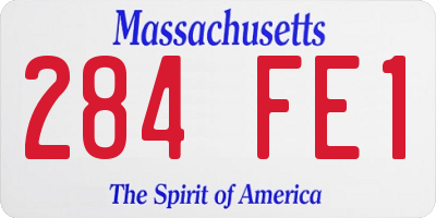 MA license plate 284FE1