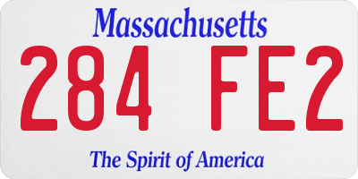 MA license plate 284FE2