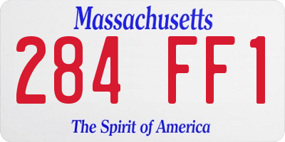 MA license plate 284FF1