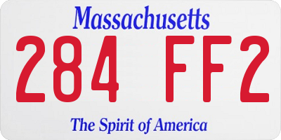 MA license plate 284FF2