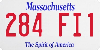 MA license plate 284FI1