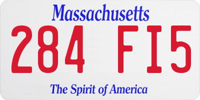 MA license plate 284FI5