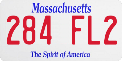 MA license plate 284FL2