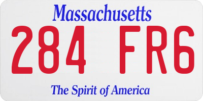 MA license plate 284FR6