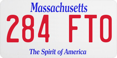 MA license plate 284FT0