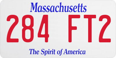 MA license plate 284FT2