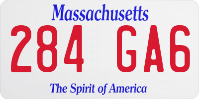 MA license plate 284GA6