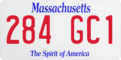 MA license plate 284GC1