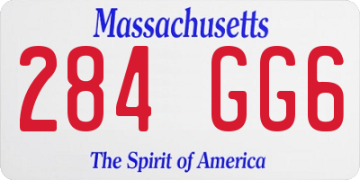 MA license plate 284GG6