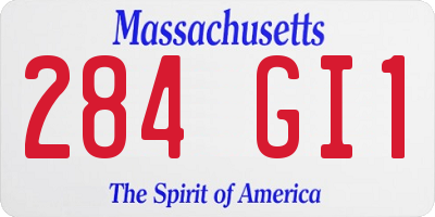 MA license plate 284GI1