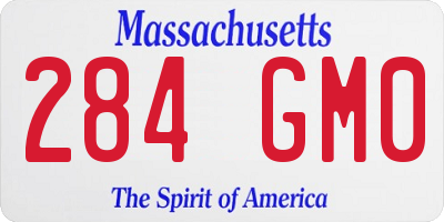 MA license plate 284GM0