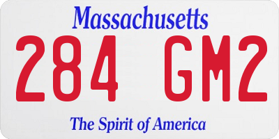MA license plate 284GM2