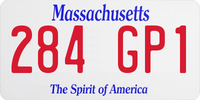 MA license plate 284GP1