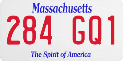 MA license plate 284GQ1