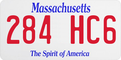 MA license plate 284HC6