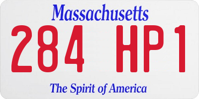 MA license plate 284HP1