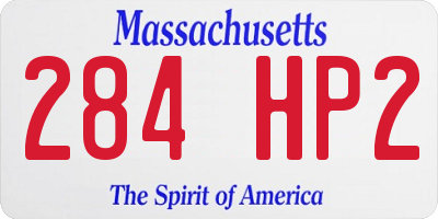 MA license plate 284HP2