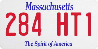 MA license plate 284HT1