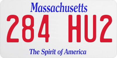 MA license plate 284HU2
