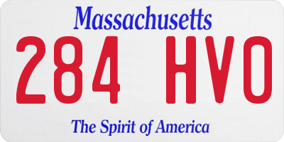 MA license plate 284HV0