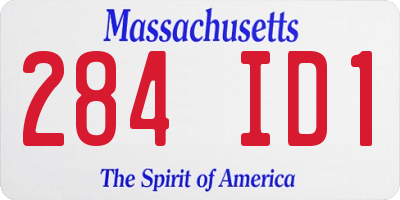 MA license plate 284ID1