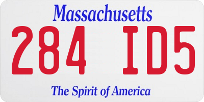 MA license plate 284ID5