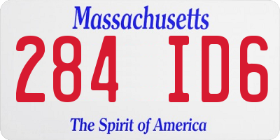 MA license plate 284ID6