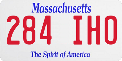 MA license plate 284IH0