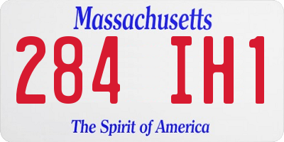 MA license plate 284IH1