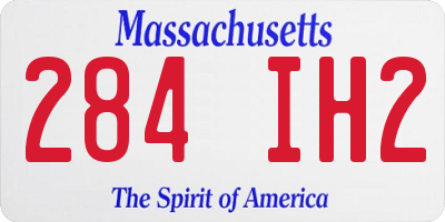 MA license plate 284IH2
