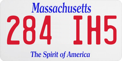 MA license plate 284IH5