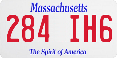 MA license plate 284IH6