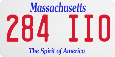 MA license plate 284II0