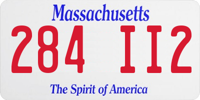 MA license plate 284II2