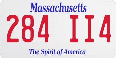 MA license plate 284II4