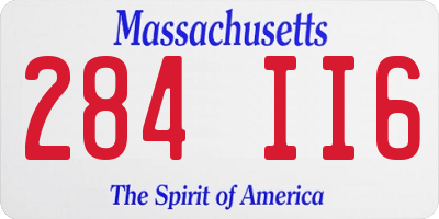 MA license plate 284II6