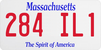 MA license plate 284IL1