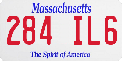 MA license plate 284IL6