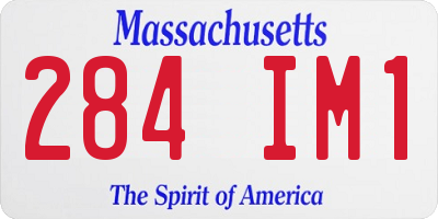 MA license plate 284IM1