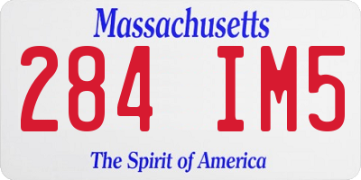 MA license plate 284IM5