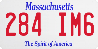 MA license plate 284IM6