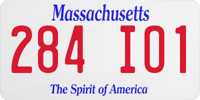 MA license plate 284IO1