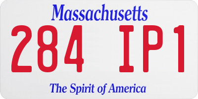 MA license plate 284IP1