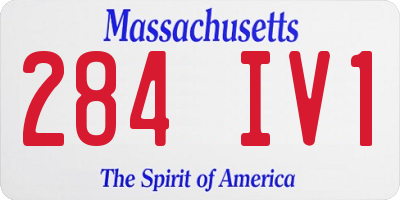 MA license plate 284IV1